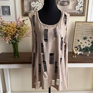Torrid Plus Size Edgy Cutout Tank 2X Grunge Streetwear Comfy Stretch Casual Top